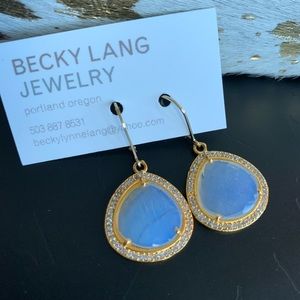 Opal quartz earrings